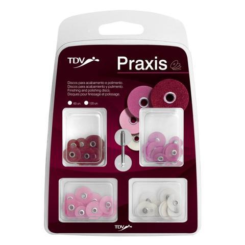 DISCOS DE LIJA PRAXIS SURTIDOS ( 60 UNIDADES + UN MANDRIL) 3002