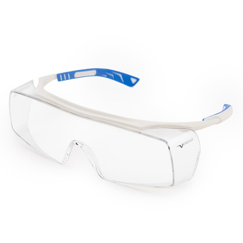 ANTEOJOS O LENTES PROTECTORES TRASPARENTE BLANCO CON AZUL MONOART REF. 261010