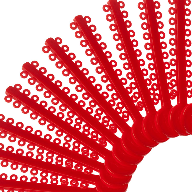 LIGADURA MODULAR ROJO PAQUETE DE 1012 UNIDADES ORTHOMETRIC REF. 60.06.1002