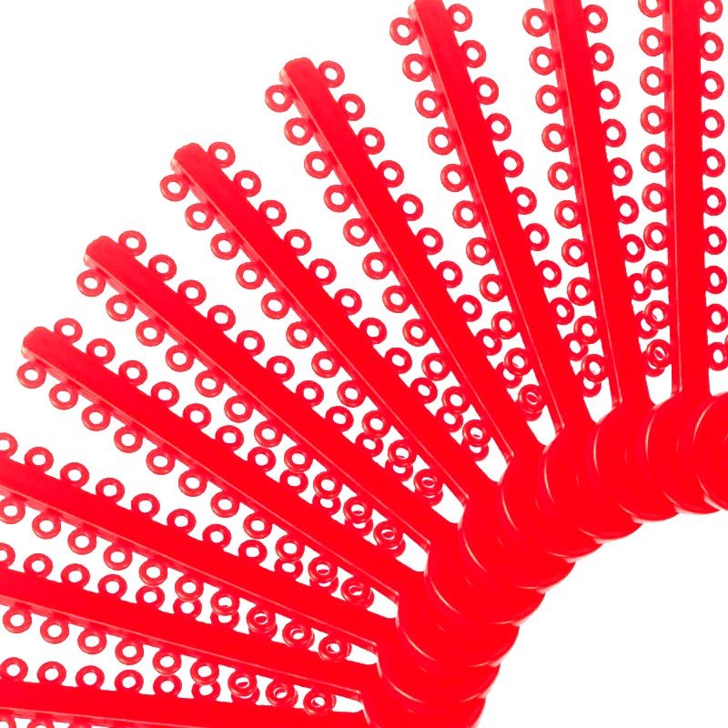 LIGADURA MODULAR ROJO CRISTAL PAQUETE DE 1012 UNIDADES ORTHOMETRIC REF. 60.06.1022