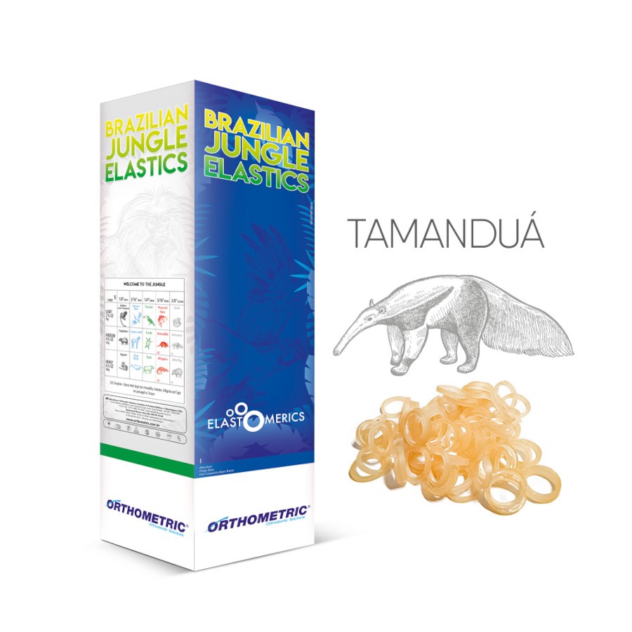 ELASTICO INTRAORAL 3/8" MEDIO 4.5OZ. OSO HORMIGUERO GRIS PAQUETE DE 5000 UNIDADES ORTHOMETRIC REF. 60.10.2015