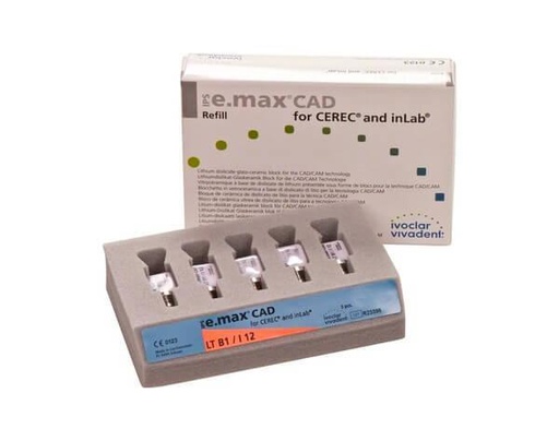 [76015] IPS E.MAX CAD CEREC/INLAB LT A1 C14/5 PCS REF. 605328