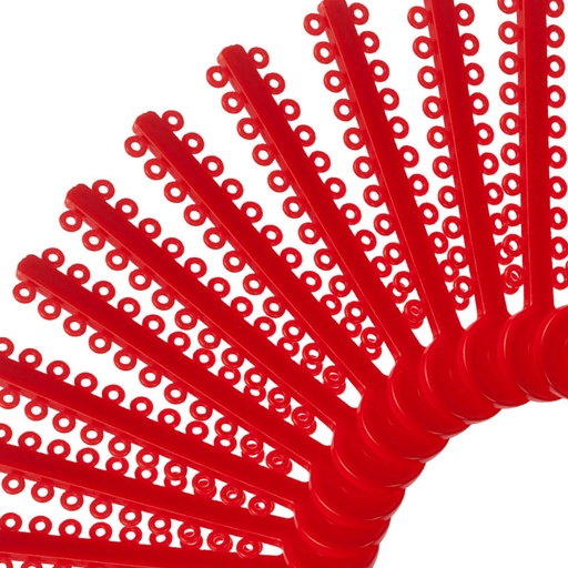 [52521] LIGADURA MODULAR ROJO PAQUETE DE 1012 UNIDADES ORTHOMETRIC REF. 60.06.1002