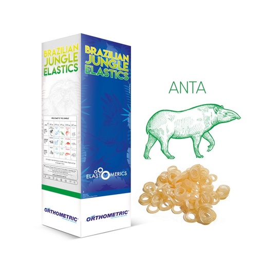 [52554] ELASTICO INTRAORAL 1/4" FUERTE 6.5OZ. TAPIR VERDE PAQUETE DE 5000 UNIDADES ORTHOMETRIC REF. 60.10.3013