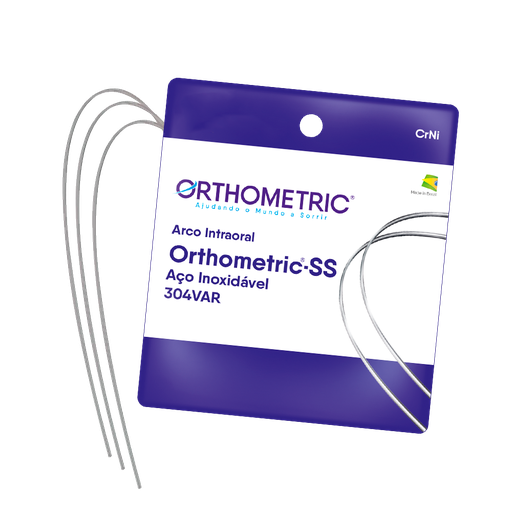 [52636] ARCO DE ACERO 0.019" X 0.025" SUPERIOR PAQUETE DE 10 UNIDADES ORTHOMETRIC REF. 51.50.2519