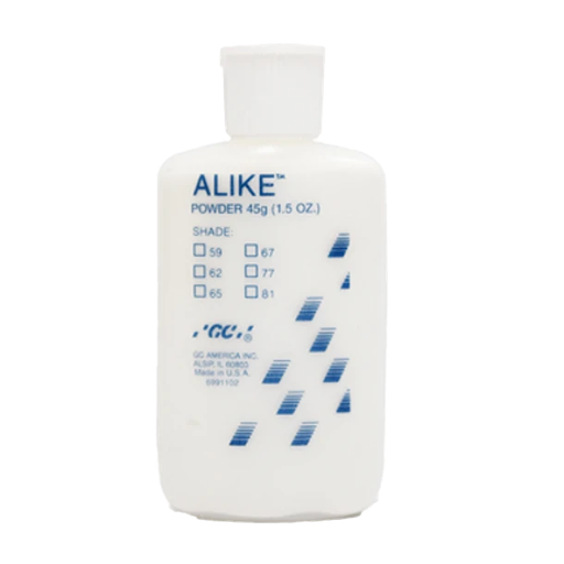 [48028] ALIKE ACRILICO AUTOPOLIMERIZABLE PARA CORONAS Y PUENTES TEMP. # 59 (VITA B1) UNIDAD 45 GRAMOS GC REF. 340511