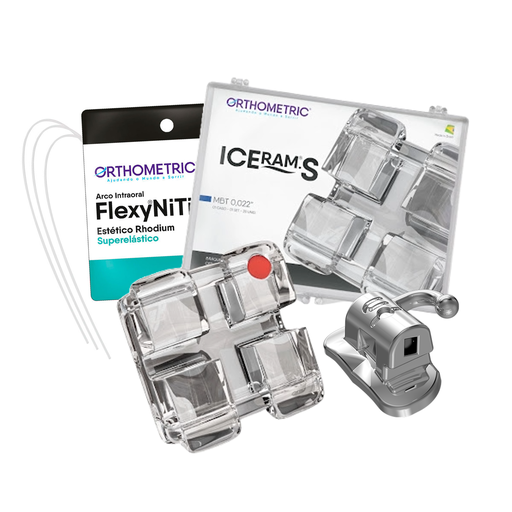 [52715] BRACKETS ZAFIRO ICERAM-S MBT 0.022" + 4 TUBOS + 2 ARCOS ORTHOMETRIC REF. 10.91.2902