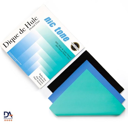 [48197] DIQUE DE GOMA NICTONE AZUL 5X5 MEDIANO CAJA 36 HOJAS REF. 144-0020